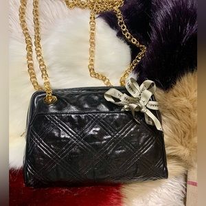 💥Vtg SISO Patent Leather Crossbody bag black/Gold 💥#SIS💥
